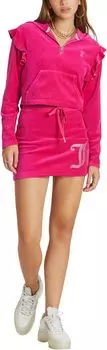 Толстовка Juicy Couture Ruffle Sleeve 1/4 Zip, цвет Free Love