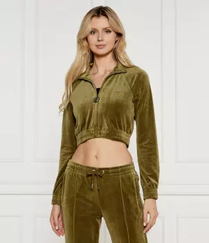 Толстовка Juicy Couture TASHA Cropped Fit, оливково-зеленый
