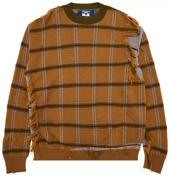 Толстовка Junya Watanabe MAN Ripped Detailing Sweatshirt 'Camel', коричневый
