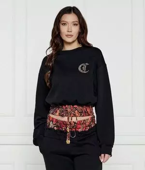Толстовка Just Cavalli Cropped Fit, черный