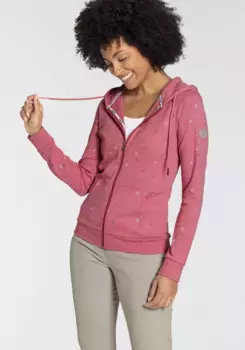 Толстовка KangaROOS с капюшоном и модным принтом по всей поверхности, малиновый