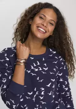 Толстовка KangaROOS с модным минималистичным принтом по всей поверхности, цвет морской волны