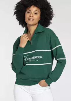 Толстовка KangaROOS, тройник с воротником стойкой и логотипом - НОВАЯ КОЛЛЕКЦИЯ, белый