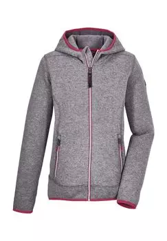 Толстовка, капюшон, карманы на молнии, детская killtec, серый