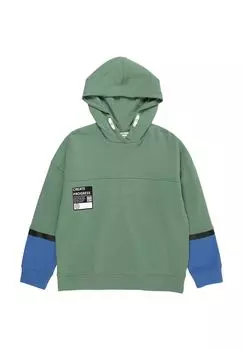 Толстовка, капюшон, нашивка, детская Manguun, цвет Ivy