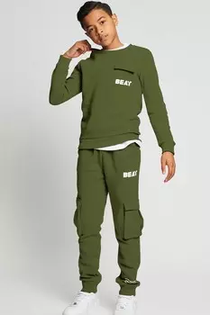 Толстовка карго из хлопковой смеси Nemesis Beat Boyz Club, хаки