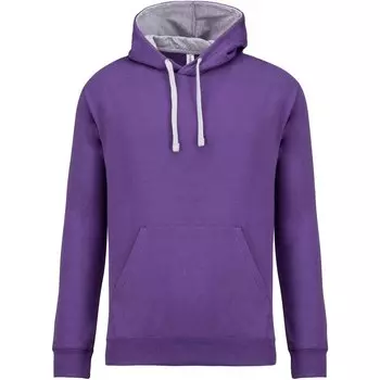 Толстовка Kariban Hooded Contraste, фиолетовый