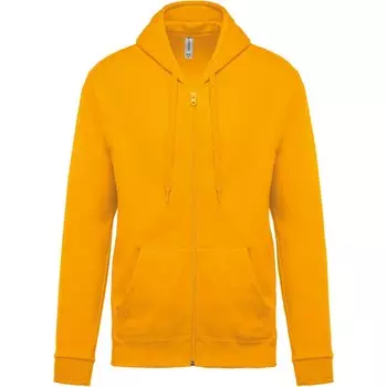Толстовка Kariban Hooded With Zip Molleton, желтый