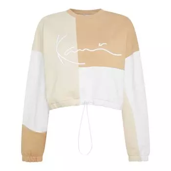 Толстовка Karl Kani Signature Block Crop, бежевый