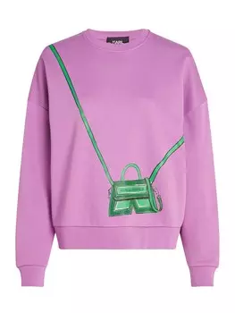 Толстовка Karl Lagerfeld IKON, орхидея