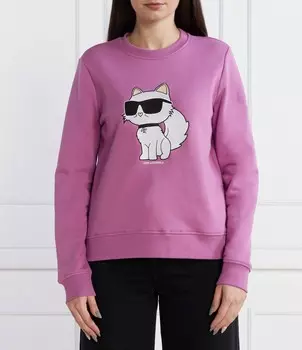 Толстовка Karl Lagerfeld ikonik 2.0 CHOUPETTE Regular Fit, фиолетовый