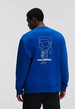 Толстовка KARL LAGERFELD Ikonik Outline, синий мазарин