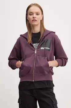 Толстовка Karl Lagerfeld Jeans, фиолетовый