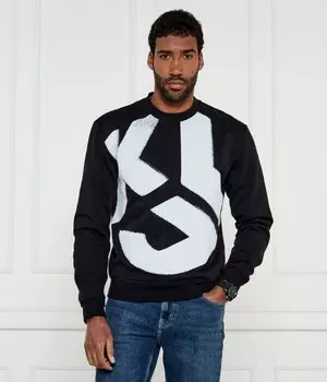 Толстовка Karl Lagerfeld Jeans Regular Fit, черный / белый