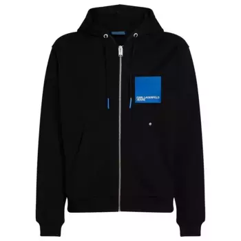 Толстовка Karl Lagerfeld Reg Box Logo full zip, черный