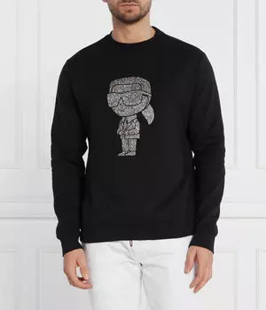 Толстовка Karl Lagerfeld Regular Fit с круглым вырезом, черный