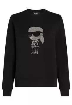 Толстовка Karl Lagerfeld со стразами, черный