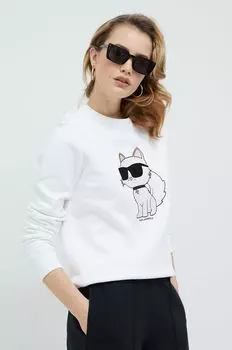 Толстовка Карла Лагерфельда Karl Lagerfeld, белый