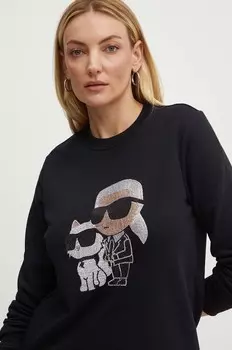Толстовка Карла Лагерфельда Karl Lagerfeld, черный