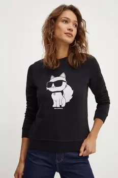 Толстовка Карла Лагерфельда Karl Lagerfeld, черный
