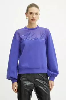 Толстовка Карла Лагерфельда Karl Lagerfeld, фиолетовый