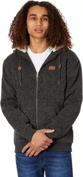 Толстовка Keller из шерпы на молнии с полной молнией Quiksilver, цвет Dark Grey Heather