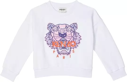 Толстовка Kenzo Kids Tiger Embroidery Sweatshirt, белый