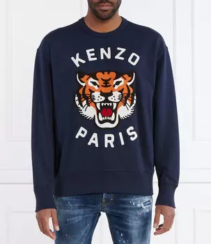 Толстовка Kenzo Oversize fit, темно-синий