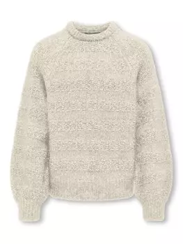 Толстовка KIDS ONLY Pullover KOGMARIE LS O-NECK SHORT KNT, цвет birch