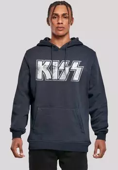 Толстовка KISS ROCK MUSIC BAND VINTAGE LOGO F4NT4STIC, синий