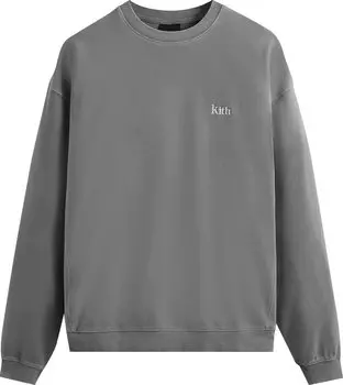 Толстовка Kith Crystal Wash Interlock Vintage Crewneck 'Statue', серый