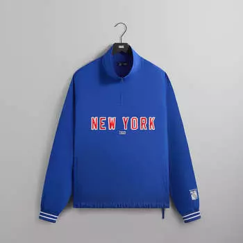 Толстовка Kith for the New York Rangers Nylon Quarter Zip, цвет Cyclone