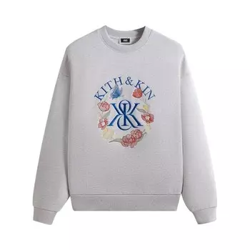 Толстовка Kith K&K Monogram Nelson Crewneck, серый