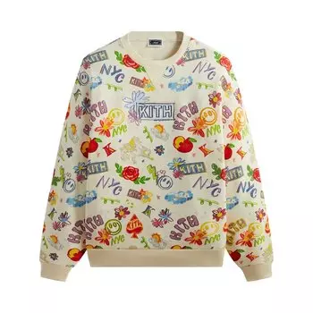 Толстовка Kith Sketchbook Nelson Crewneck, кремовый