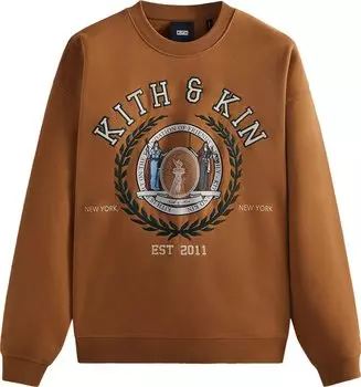 Толстовка Kith Vintage Crewneck 'Sumo', коричневый