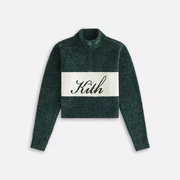 Толстовка Kith Women Hunter II Chenille Script Quarter Zip, цвет Stadium