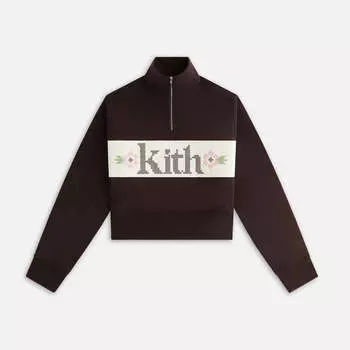 Толстовка Kith Women Hunter II Needlepoint 1/4 Zip, цвет Incognito