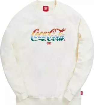 Толстовка Kith x Coca-Cola Striped Crewneck 'Ivory', кремовый