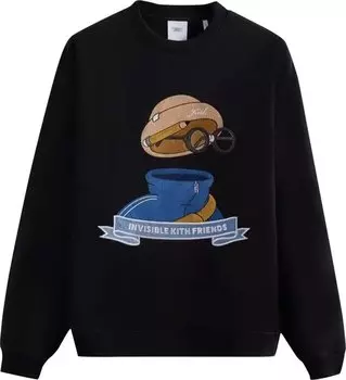 Толстовка Kith x Invisible Friends Crewneck 'Black', черный