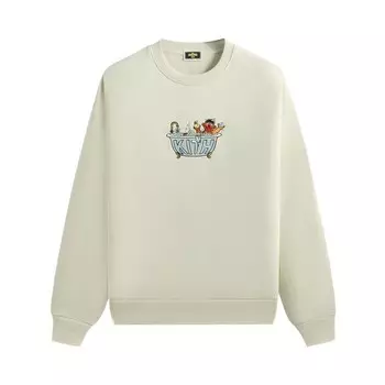 Толстовка Kith x Sesame Street Ernie Nelson Crewneck Chalk, кремовый