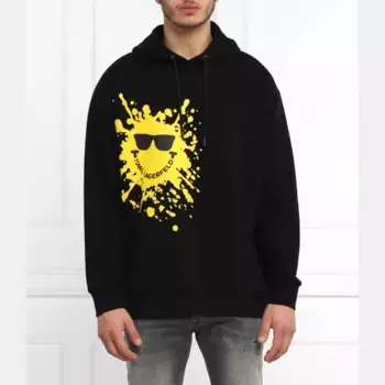 Толстовка классического кроя Karl Lagerfeld x Smiley World Karl Lagerfeld, черный