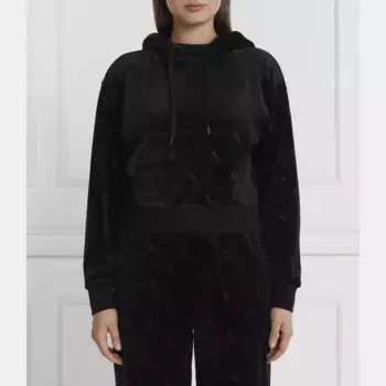 Толстовка классического кроя Mara с тисненым рисунком Juicy Couture, черный