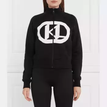 Толстовка классического кроя на молнии с логотипом Kl Karl Lagerfeld, черный