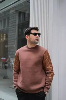 Толстовка кофейного цвета со стеганым карманом For You Man