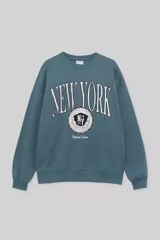 Толстовка колледжа с круглым вырезом PULL&amp;BEAR