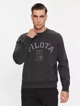 Толстовка комфортного кроя Aeronautica Militare, серый