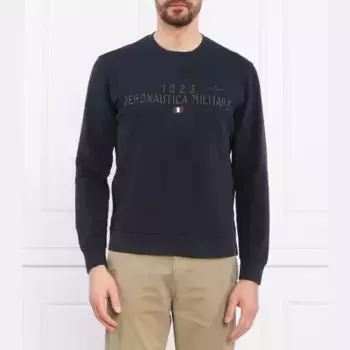 Толстовка комфортного кроя Aeronautica Militare, синий