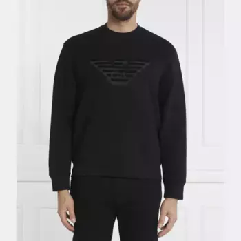 Толстовка комфортного кроя Emporio Armani, черный