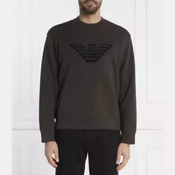 Толстовка комфортного кроя Emporio Armani, коричневый