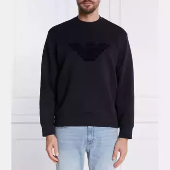 Толстовка комфортного кроя Emporio Armani, синий